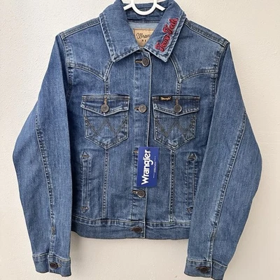 New Women’s Wrangler Retro Jean Jacket Texas Tech Red Raiders Size Large - Image 1 of 4