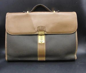 Luxury Dunhill Canvas & Leather Briefcase Bag With Code Lock and Zip Pocket - Picture 1 of 11