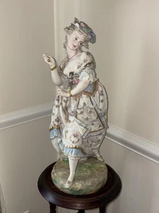 "Estatuilla grande de porcelana bisque francés Vion & Baury exposición de Viena 1873 19""" - Imagen 1 de 9