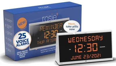 SiMPL Rosie 2 Stress Free Reminder Day Clock - Voice Activated Reminders - Image 1 of 4