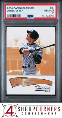 2014 PANINI CLASSICS #33 DEREK JETER YANKEES HOF PSA 10 - Image 1 of 2