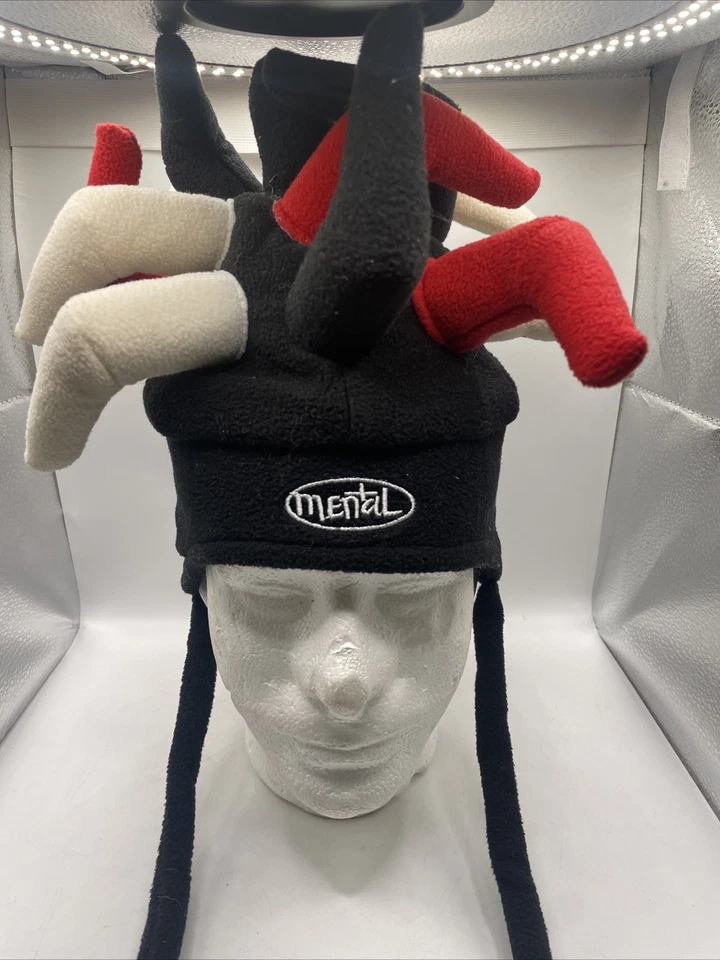 MENTAL GEAR Funky Polar Sombrero de Snowboard con CUERNOS - ¡JUVENTUD 3-7! Foto 1 de 4