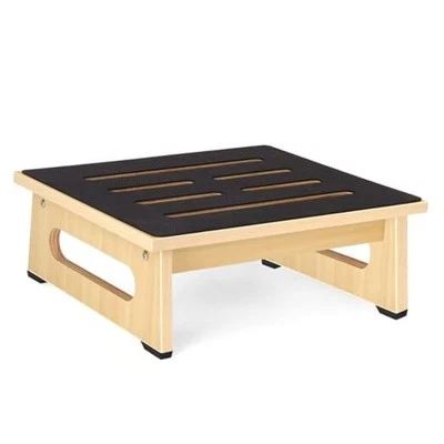 One Step Stool for Adults Seniors with Non-Slip Rubber Step 5.5inch Natural - Image 1 of 4