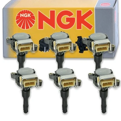 6 pcs NGK Ignition Coil for 1998-1999 BMW 323is 2.5L L6 - Spark Plug Tune Up hq - Image 1 of 4