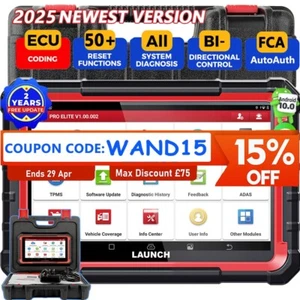 2025 LAUNCH X431 PRO ELITE V+ PRO5 Car OBD2 Scanner Diagnostic Tools ECU Coding - Picture 1 of 16