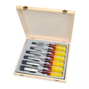 IRWIN Marples 6-Piece Chisel Set with Wooden Case M373 - Picture 1 of 4