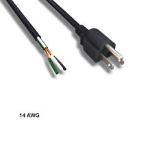 Kentek 6 FT 14 AWG AC Power Cord NEMA 5-15P to ROJ Pigtail 3 Wires 15A/125V