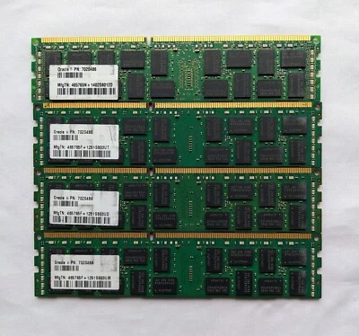 Lot of 4 SUN Oracle 7020486 8GB PC3L-12800R ECC DIMM Option 7100790 X4170 M3 - Image 1 of 4
