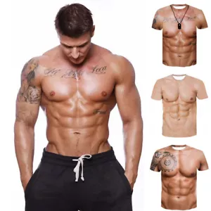 Unisex Muscle T-Shirt Crewneck Short Sleeve Funny Graphic Print Tees Gag Gifts - Picture 1 of 13