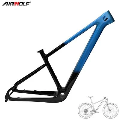 Airwolf Carbon 29er Frame 148x12mm 29er Boost Hardital Frame XC Bike Thru Axle - image 1 of 4