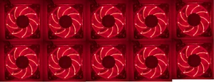 Enermax 80mm x 25mm Twister Bearing Red LED Computer Case 3-pin Fan (Set of 10) - Picture 1 of 2