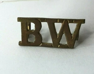 WW2 Black Watch BW Brass Shoulder Title 25 x 11 mm - Picture 1 of 3