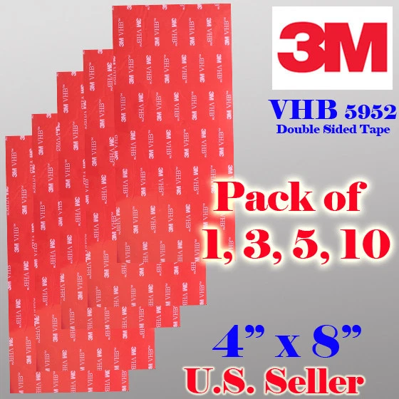 3M VHB Double Sided Foam Adhesive Sheet Tape 5952 Body Shop Mounting Bonding  - Image 1 of 4