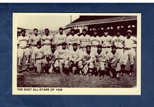 #78 - 1938 EAST ALL-STARS TEAM Negro League | 1991 Retort sepia postcard A