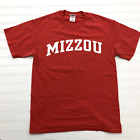 Gildan Ultra Cotton Red Mizzou Graphic Short Sleeve T-Shirt Adult Size M *