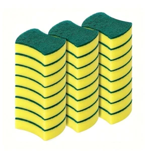 12 Pcs Kitchen Cleaning Sponge Scouring Pad and Anti-Scratch Scrubbing Sponge - Picture 1 of 6