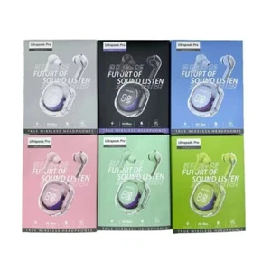 ULTRAPODS PRO CUFFIE AURICOLARI BLUETOOTH 5.3 TRASPARENTI COFANETTO RICARICA LED - Bild 1 von 5