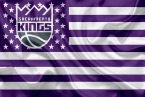 Póster impreso bandera decoración hogar baloncesto equipo Sacramento Kings grande 36x24 - Imagen 1 de 4