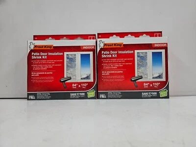 (2) Frost King 84 pulgadas x 110 in. Kit de ventana retráctil interior patio plástico transparente Foto 1 de 4
