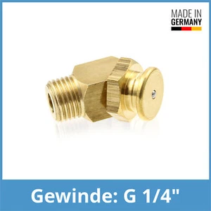 DIN 3404 M1 (Ø16mm) G 1/4" 45° Winkel-Flachschmiernippel Messing - Bild 1 von 1