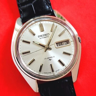 Reloj Automático Seiko 1972 Correa de Cuero Sunburst 7006-8009 De Colección Raro Para Hombre Foto 1 de 4
