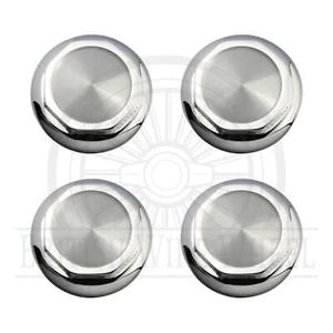 8-sided Hex/Octagonal Cut Chrome Knock Off Spinner Caps for Lowriders | Set of 4 - Picture 1 of 12