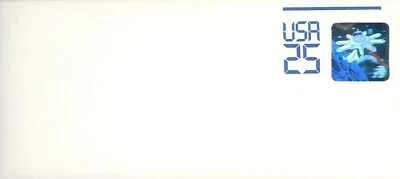 US 1989 SC# U617  Space Station 25c Stamped Envelope Hologram Stamp MNH - Image 1 of 2