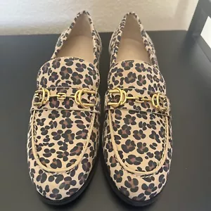 NWOB Stuart Weitzman Cheetah Print Suede Loafers . Size 5.5 M - Picture 1 of 7