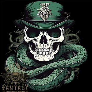 Snake Skull St Patricks Day Mens Cotton T-Shirt Tee Top - Picture 1 of 4