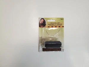 Haarverlängerung Nähen/Zopf/Weben Dekor Schussfaden + Nadel robust schwarz - Bild 1 von 3