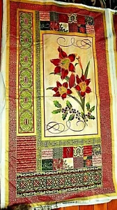 Tis the Season Quilt Panel Christmas Holiday Ro Gregg Metallic Cotton Fabric - Picture 1 of 3