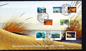 Canada 2018 limited edition private FDC Far and Wide, booklet combo of 8 stamps - Picture 1 of 2