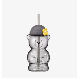 STARBUCKS Korea 2024 Jeju Bearista Bears Glass Cold Cup Venti 20oz Straw Cup - Picture 1 of 3