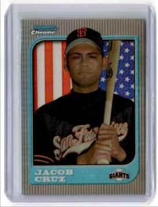 1997 Bowman Chrome International Refractors Jacob Cruz San Francisco Giants #130 - Picture 1 of 2