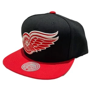 Detroit Red Wings Mitchell & Ness Team Two-Tone 2.0 Snapback Hat - Black/Red - Picture 1 of 5