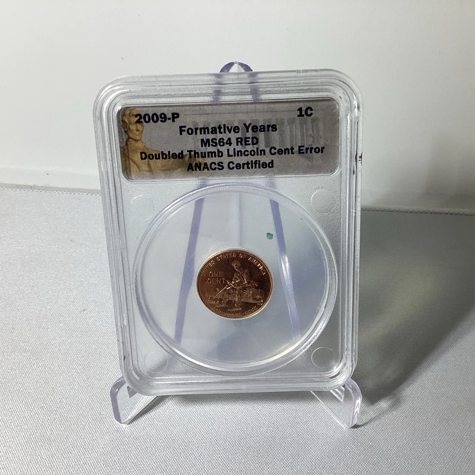 2009-P Formative Years MS64 Red Double Thumb Lincoln Cent Error  - Image 1 of 3