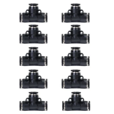 LokoCar 1/4" OD Nylon Air Line Quick Release Pneumatic Connectors Fittings 10Pcs - Image 1 of 4
