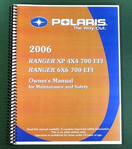 2006 Polaris Ranger XP 4x4 700 EFI Owner's Manual: 122 Pages & Protective Covers - Picture 1 of 1