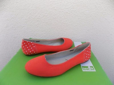 SANUK YOGA EVE ORANGE FLAME BALLET FLATS SHOES, WOMEN US 7/ EUR 38 ~NWT Foto 1 de 3