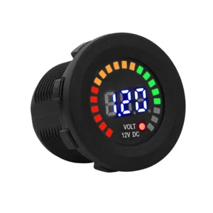 12V Motorcycle LED Digital Display Voltmeter Waterproof Voltage Volt Meter Gauge - Picture 1 of 10