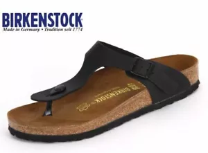 Birkenstock-Gizeh Birko-Flor in Black (Classic Footbed - Suede Lined) - Regular - Picture 1 of 1