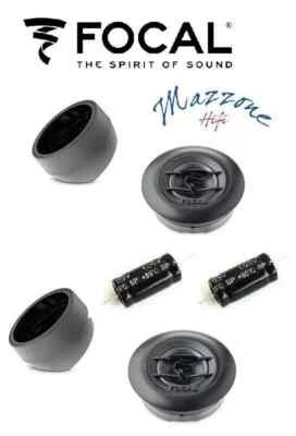 FOCAL COPPIA TWEETER A CUPOLA ROVESCIATA + CONDENSATORI DAL KIT ASE-165 AUTO