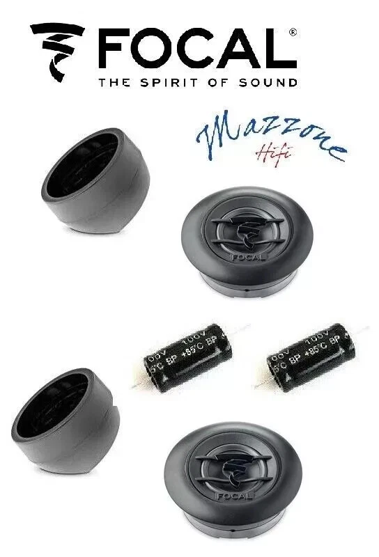 FOCAL COPPIA TWEETER A CUPOLA ROVESCIATA + CONDENSATORI DAL KIT ASE-165 AUTO