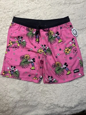 NEW NEFF x Disney Mickey Hot Tub Mens Volley Shorts | Size LARGE NWT Swimsuit - Image 1 of 4