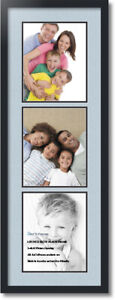 ArtToFrames Collage Mat Picture Photo Frame 3 8x10" Openings in Satin Black 139