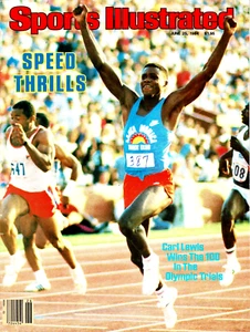 JUN 25 1984 CARL LEWIS SPORTS ILLUSTRATED • MINT NO LABEL (BB03) - Picture 1 of 3