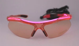 SPORT RAVE NEON PINK EL WIRE LIGHT UP SUNGLASS PINK LENSES FLASHING STROBE - Picture 1 of 5