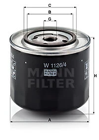 Filtro de aceite para SEAT MANN-FILTER W 1126 Foto 1 de 3