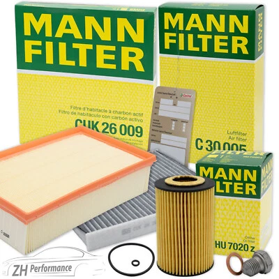 MANN Inspektionspaket Filtersatz für Audi A3 Q3 Seat Skoda VW Golf 7 1.6 2.0 TDI - Bild 1 von 4