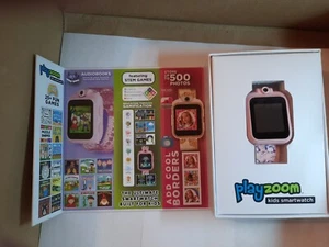 PLAYZOOM Kid's 2 Pink Unicorn Print Tpu Strap Smart Watch 41mm - Picture 1 of 9